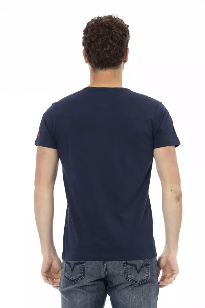 Blaues Baumwoll-T-Shirt