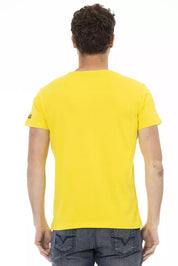 Yellow Cotton Men T-Shirt