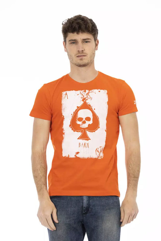 Orangefarbenes Baumwoll-T-Shirt