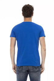 Blaues Baumwoll-T-Shirt