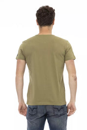 Green Cotton Men T-Shirt