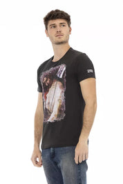 Black Cotton Men T-Shirt