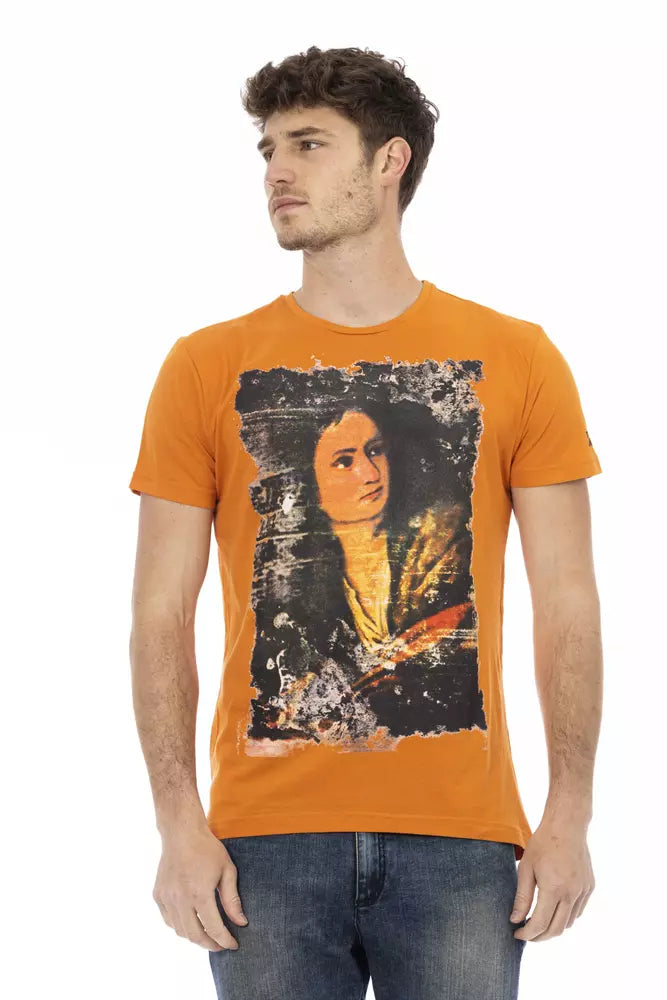 Orangefarbenes Baumwoll-T-Shirt