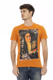 Orangefarbenes Baumwoll-T-Shirt