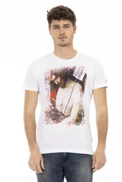 White Cotton Men T-Shirt