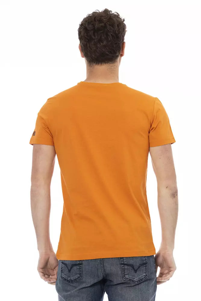 Orangefarbenes Baumwoll-T-Shirt