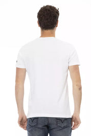 White Cotton Men T-Shirt