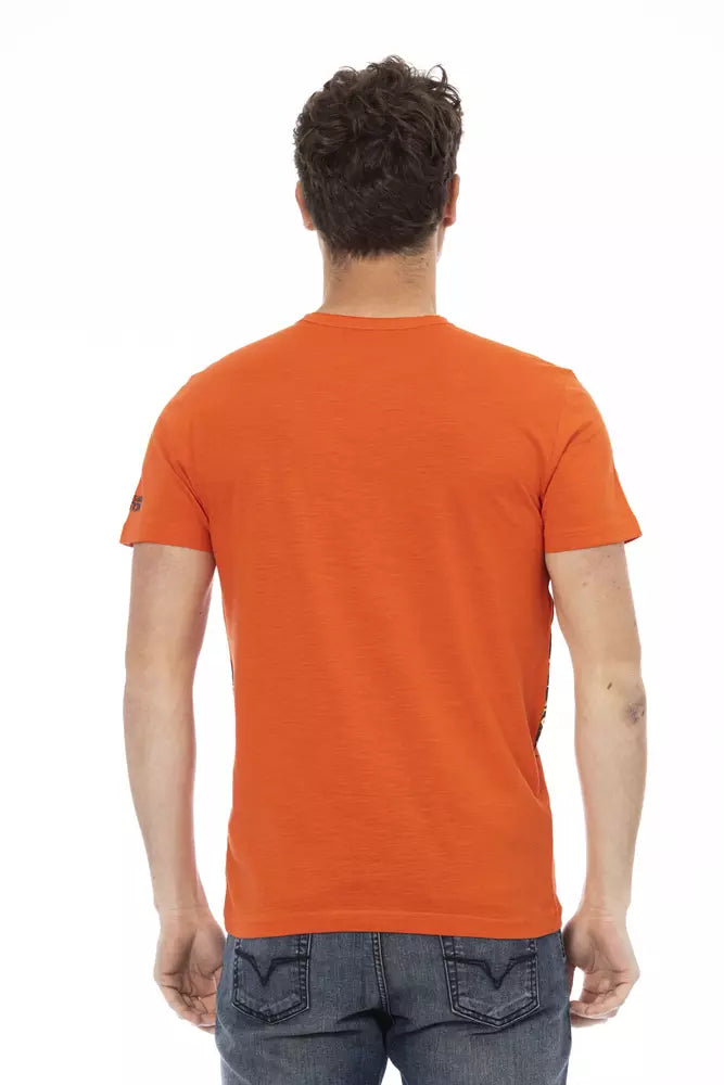 Orangefarbenes Baumwoll-T-Shirt