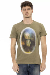 Green Cotton Men T-Shirt