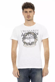 White Cotton Men T-Shirt