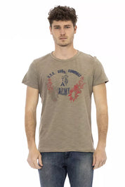 Green Cotton Men T-Shirt