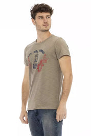 Green Cotton Men T-Shirt