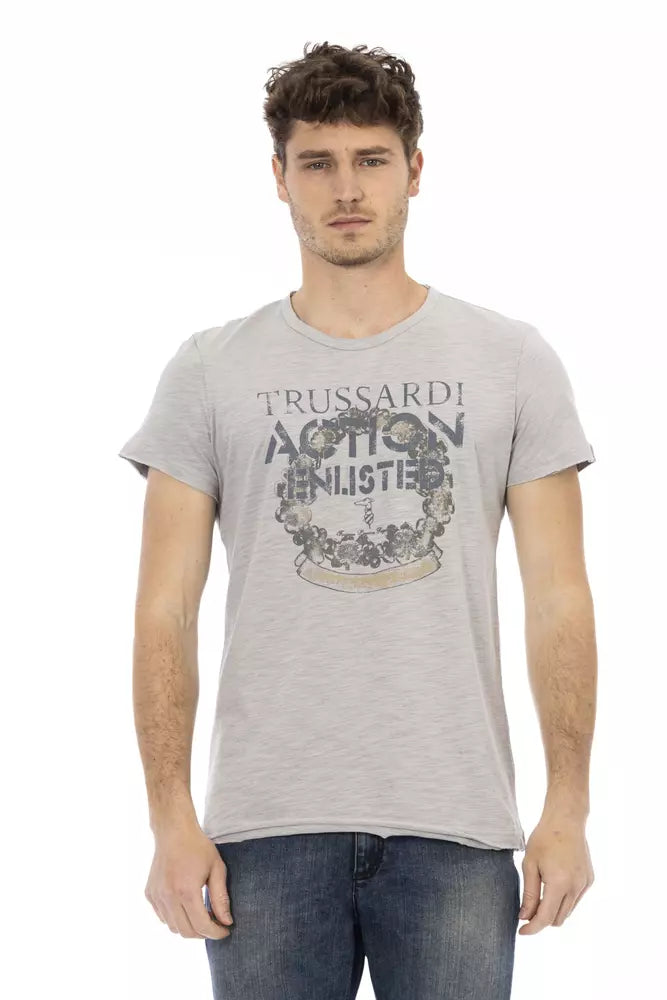 Graues Baumwoll-T-Shirt