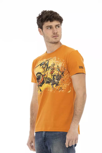 Orangefarbenes Baumwoll-T-Shirt