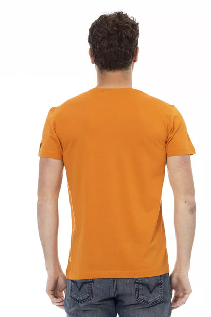 Orangefarbenes Baumwoll-T-Shirt