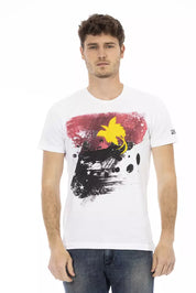 White Cotton Men T-Shirt