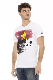 White Cotton Men T-Shirt