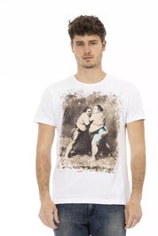 White Cotton Men T-Shirt