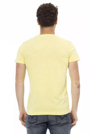 Yellow Cotton Men T-Shirt