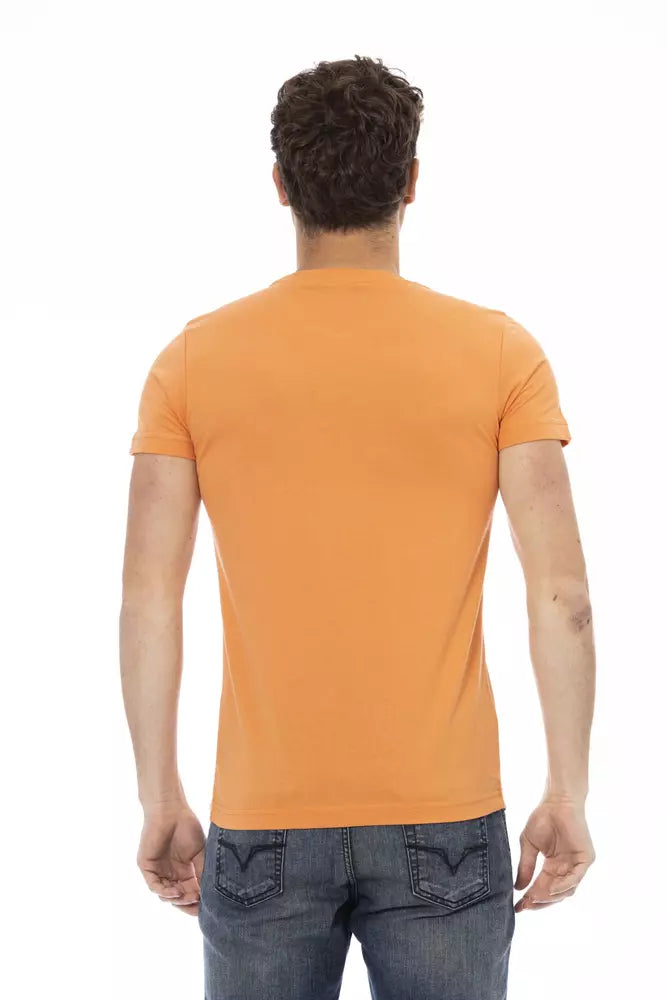 Orange Cotton Men T-Shirt