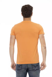 Orange Cotton Men T-Shirt