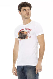 White Cotton Men T-Shirt