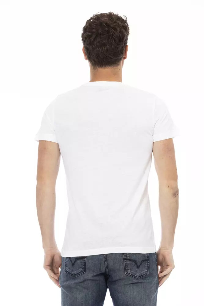 White Cotton Men T-Shirt