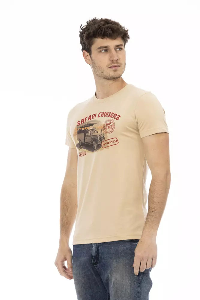 T-shirt en coton beige