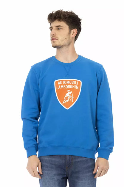 Blauer Baumwollpullover