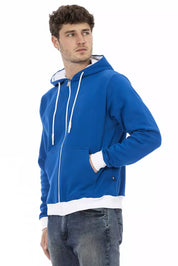 Blauer Wollpullover