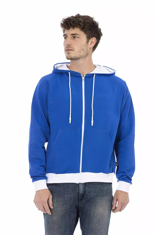 Blauer Wollpullover