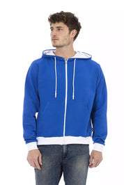 Blauer Wollpullover