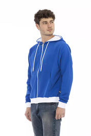 Blauer Wollpullover