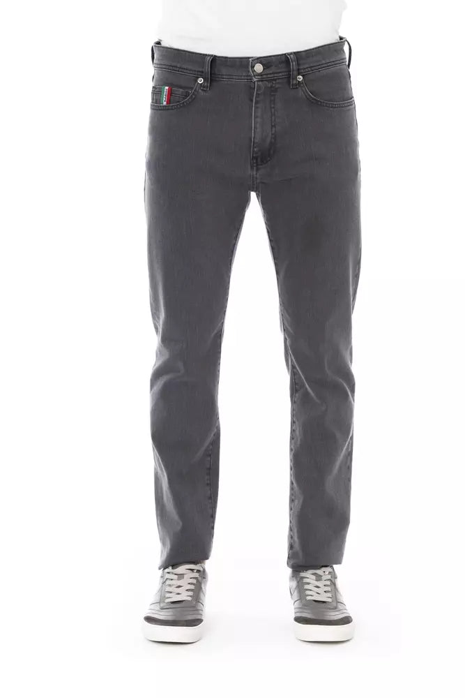 Jean et pantalon en coton gris