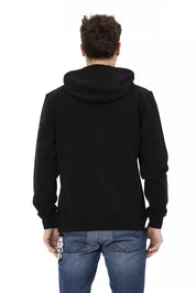 Black Cotton Men Sweater