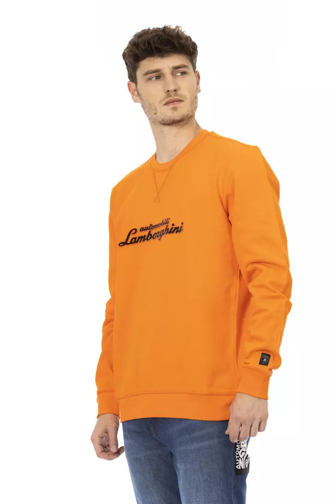 Orangefarbener Baumwollpullover