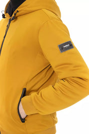 Yellow Polyester Men Jacket