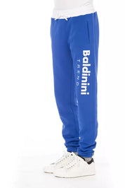 Blue Cotton Men Pants