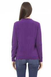 Purple Wool Women Sweater