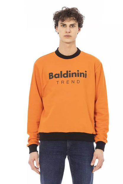 Orangefarbener Baumwollpullover