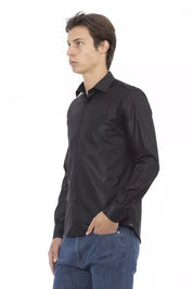 Black Polyester Men's Shirt