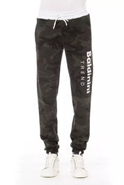 Green Cotton Men Sport Pant