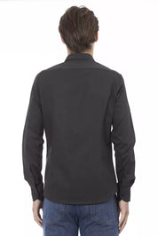 Gray Cotton Men Shirt