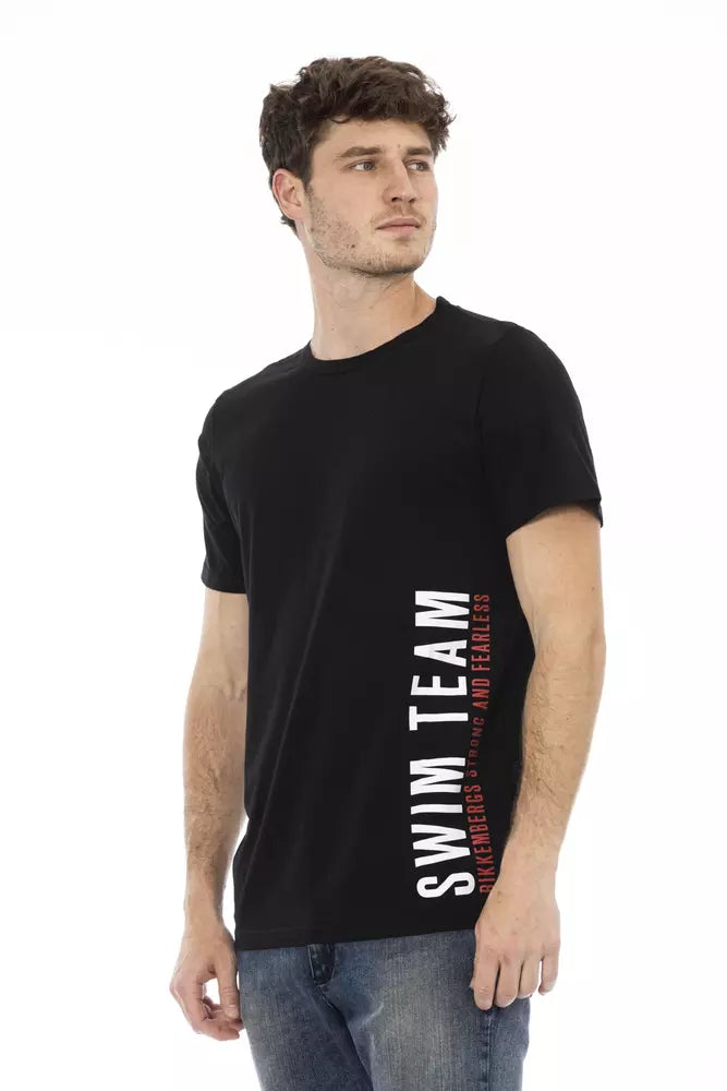 Black Cotton Men's T-Shirt