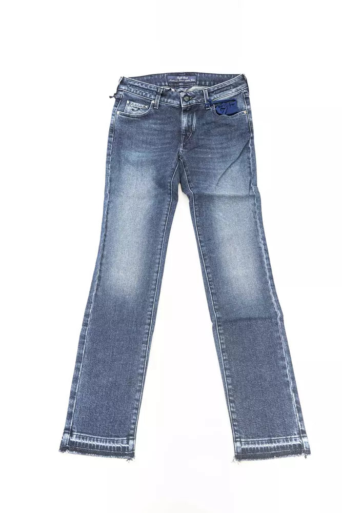 Blue Cotton Women Jean