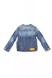 Blue Cotton Women Jacket