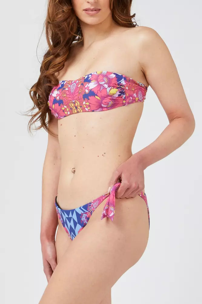 Fuchsia Polyester Women Bikini