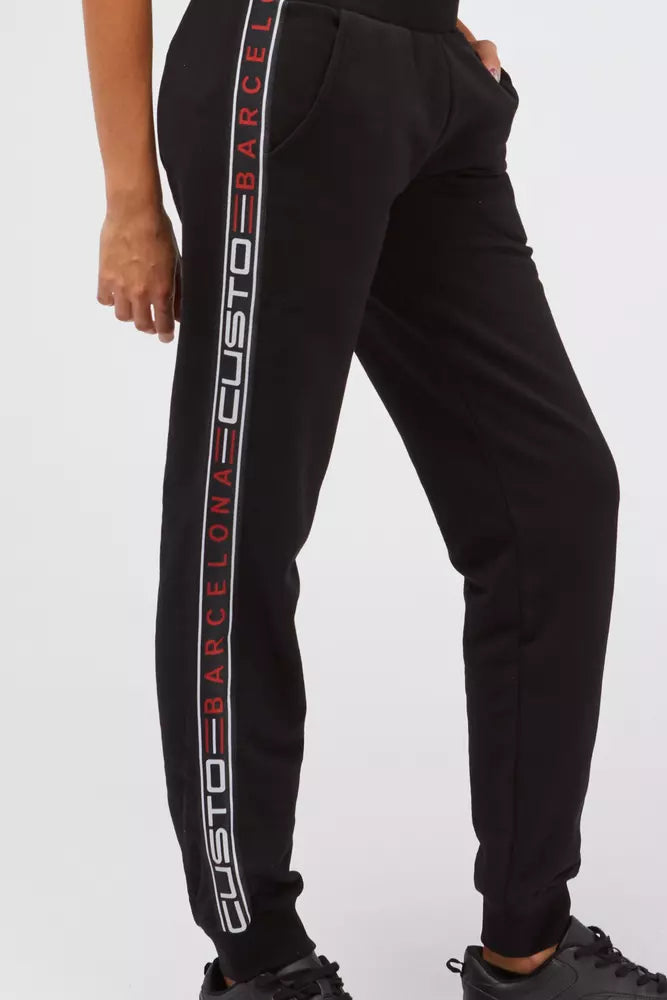 Black Cotton Women Sweatpant