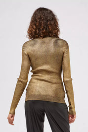 Gold Wool Women Sweater