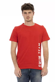 Rotes Baumwoll-T-Shirt